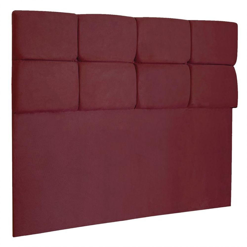 Cabeceira Casal 1,40m Nina Suede Marsala - Pallazio