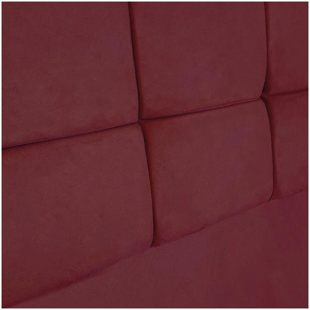 Cabeceira Casal 1,40m Nina Suede Marsala - Pallazio