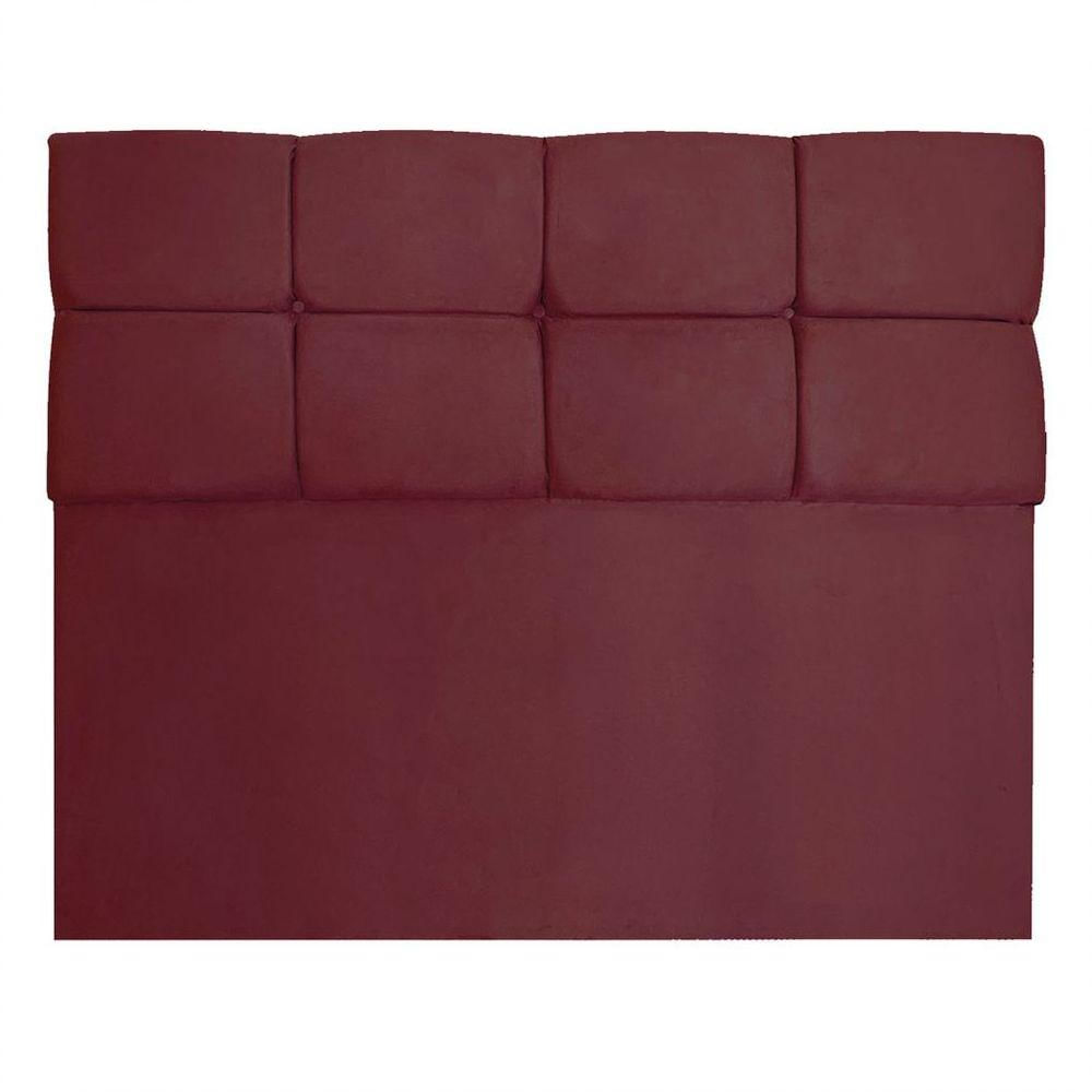 Cabeceira Casal 1,40m Nina Suede Marsala - Pallazio