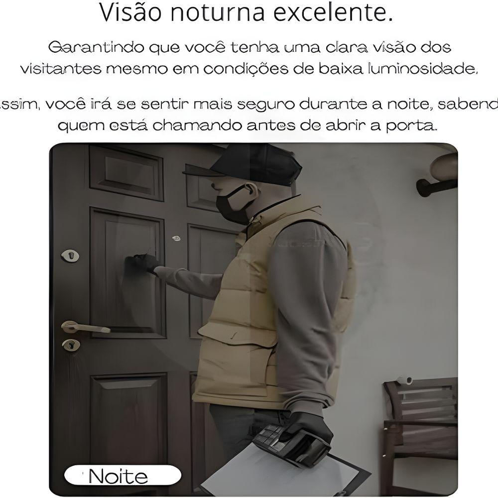 Interfone Inteligente Com Câmera Wifi E áudio Sem Fio Segurança E Conveniência Em Um Só Produto