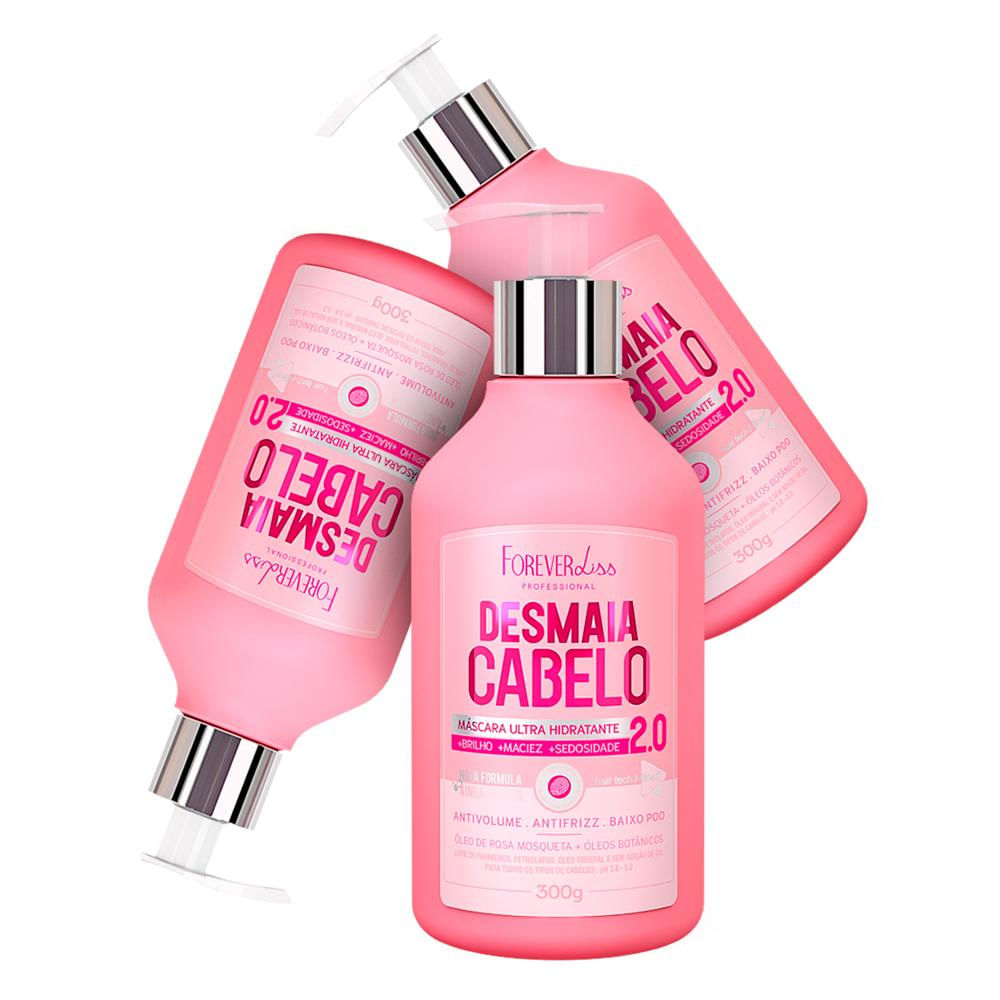 Kit 03 Máscara Desmaia Cabelo 2.0 Forever Liss 300g