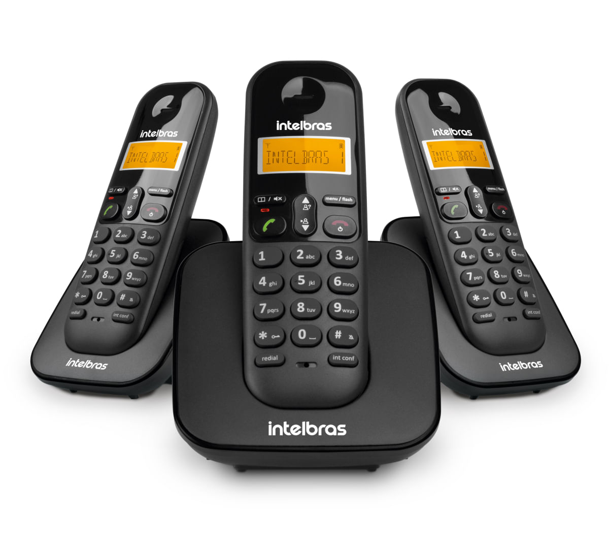 Aparelho Telefone Sem Fio Intelbras Ts 3113 Com 2 Ramais Inclusos Preto