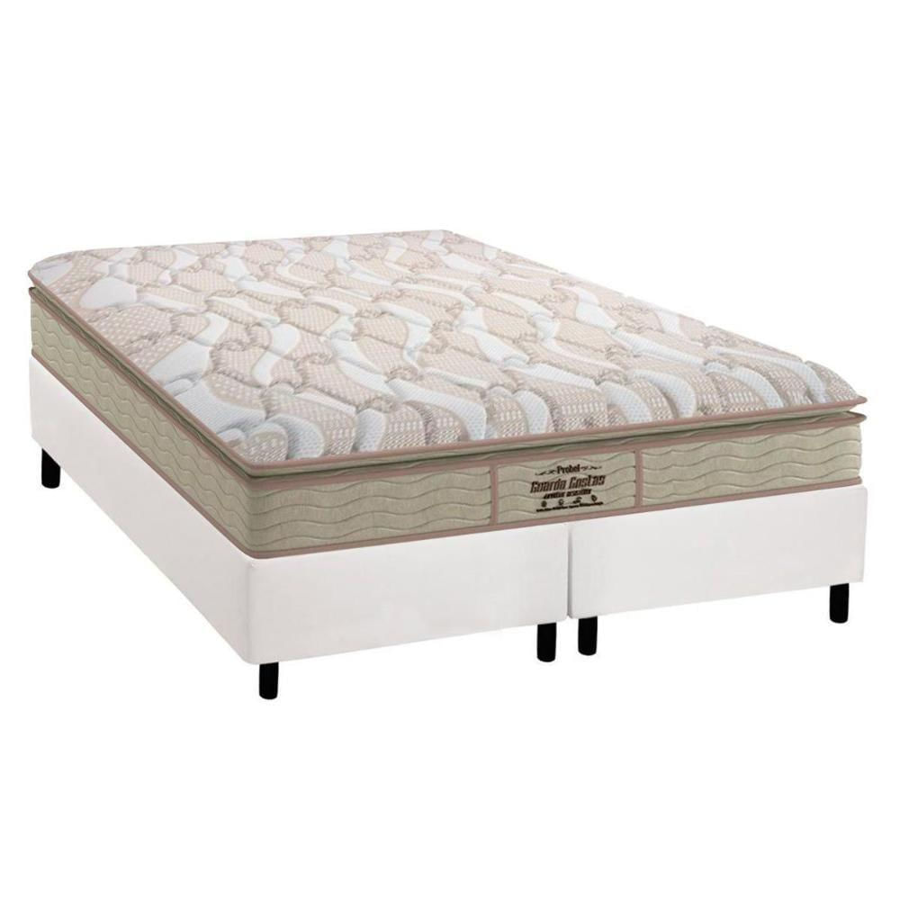 Cama Box King: Colchão Ortopédico Probel D33/Ag65 Extreme Resistence + Base White(193X203)