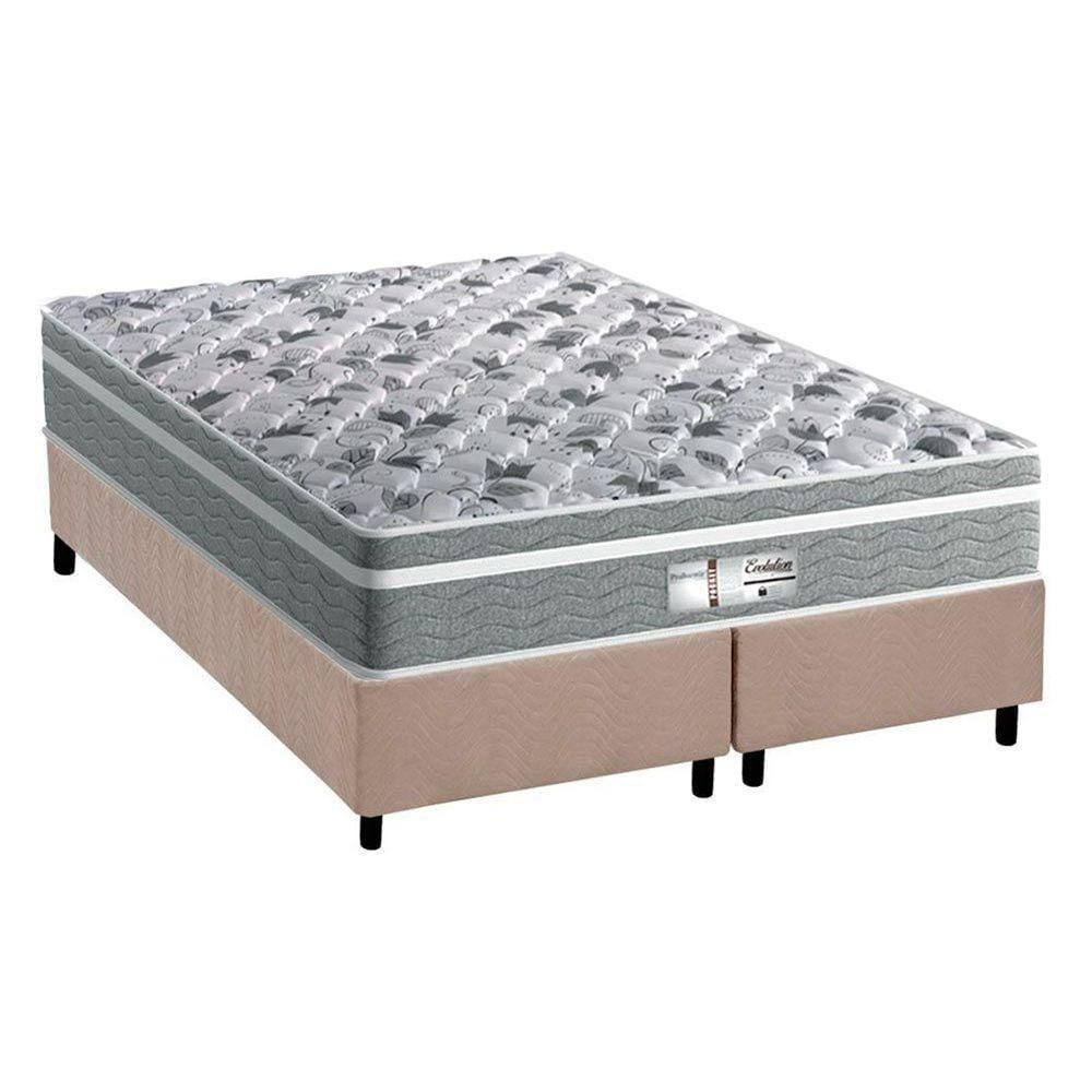 Cama Box King: Colchão Molas Masterpocket Ensacadas Probel Evolution + Base Bege(193X203)