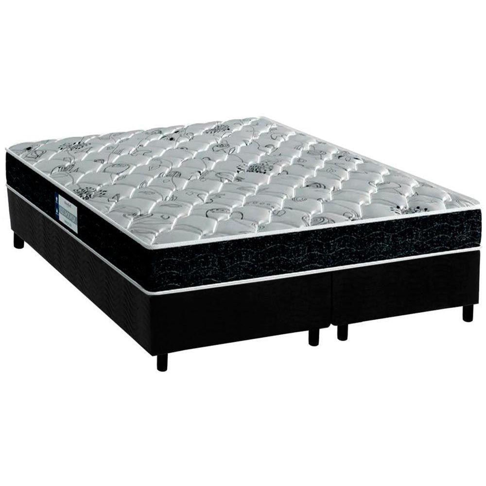 Cama Box King: Colchão Ortopédico Probel D45/Ep Advanced Tech2000 + Base Crc Suede Black(193X203)