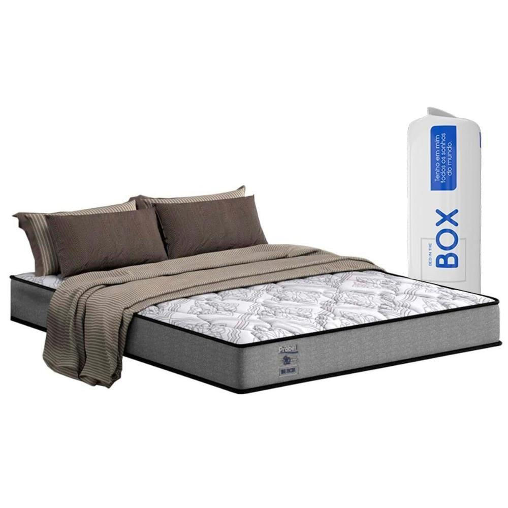 Colchão Queen Enrolado A Vácuo De Espuma D45 Night And Day Gray Bed In Bag 017 (158X198X17) - Probel