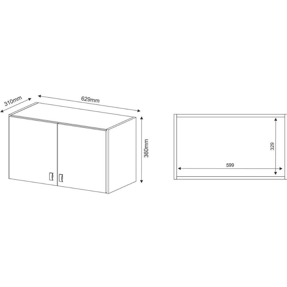 Armário Aéreo Lavanderia Am3103 2 Portas Branco TecnoMobili