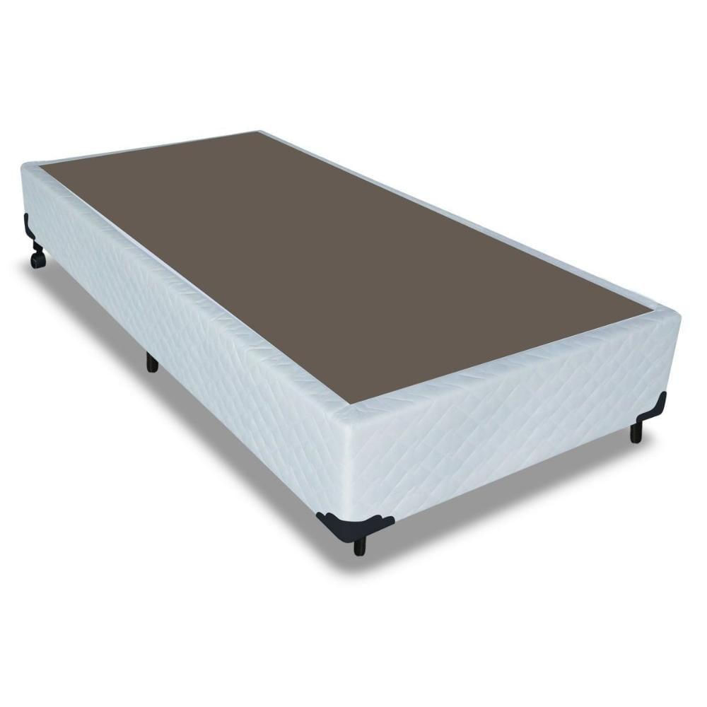 Cama Box Base Solteiro Universal Tecido White (88x188x25) - Probel
