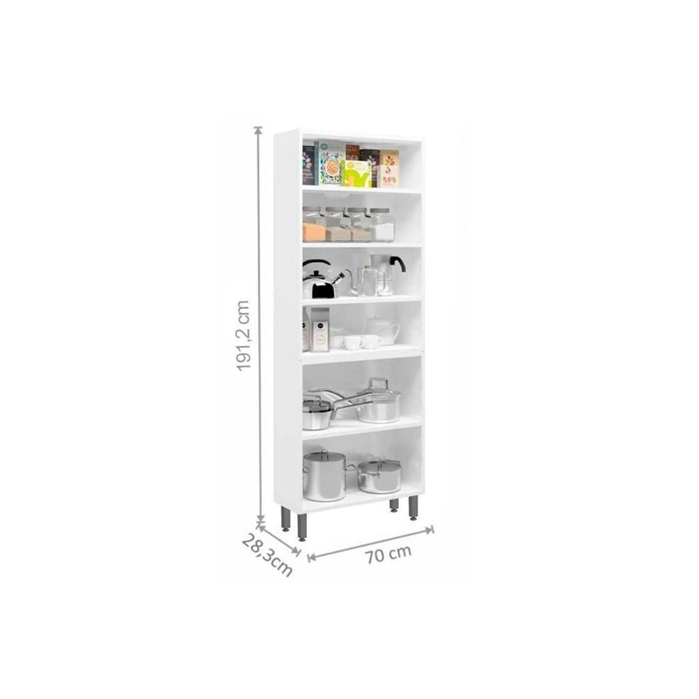 Paneleiro De Cozinha Múltipla 6036 6 Portas 70cm Branco - Bertolini