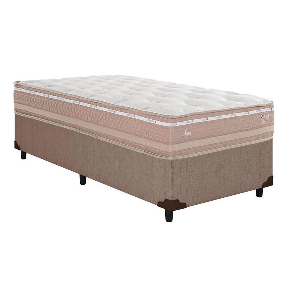 Cama Box Solteiro: Colchão Molas Herval Maxspring Nesser + Base Crc Courano Clean(88X188)