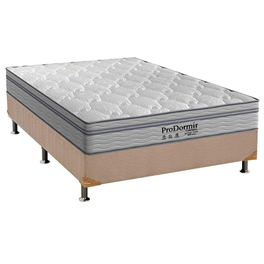 Cama Box Casal: Colchão Molas Ensacadas Probel Masterpocket Springs Luxo + Base Clean(138X188)