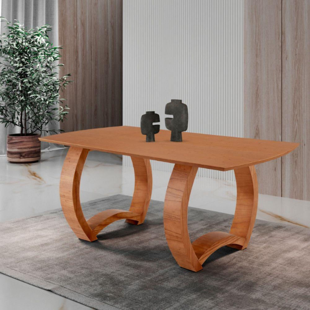 Mesa Para Sala De Jantar Bali 180cm Moderna Mobília Cinamomo Imbuia