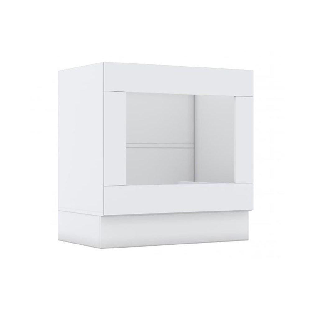 Balcão De Cozinha Americana P/ Forno Embutir S/ Tampo 80cm Branco - Henn