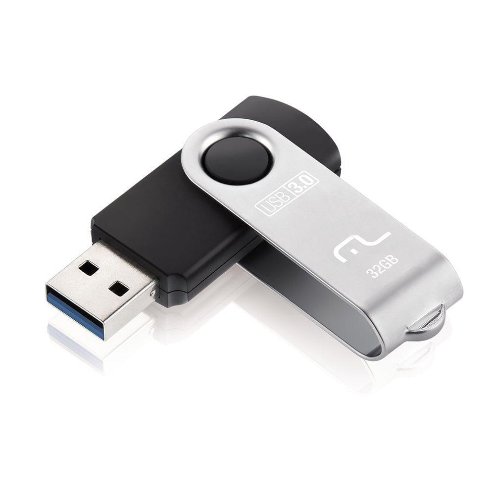 Pen Drive Multilaser Pd989 Twist 32 Gb Usb 3.0 Preto