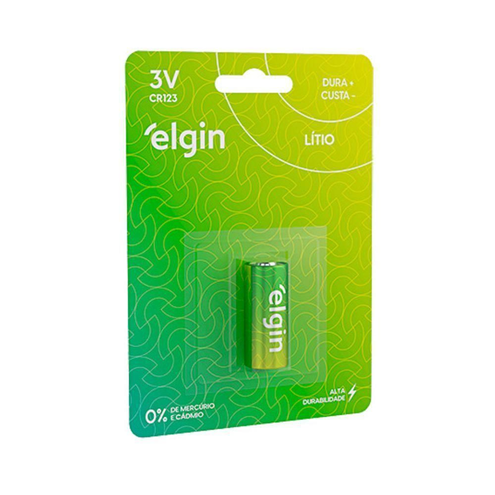 Bateria Elgin Cr123 Com 1 Unidade