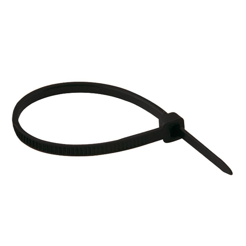 Abracadeira De Nylon 2,5x15cm 100 Unidades Preta