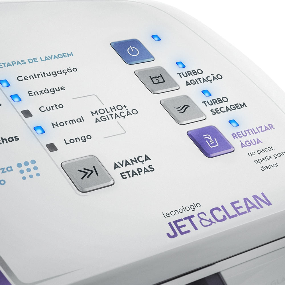 Máquina de Lavar Electrolux 8,5kg Branca Turbo Economia com Jet&Clean e Filtro Fiapos (LAC09) 220V