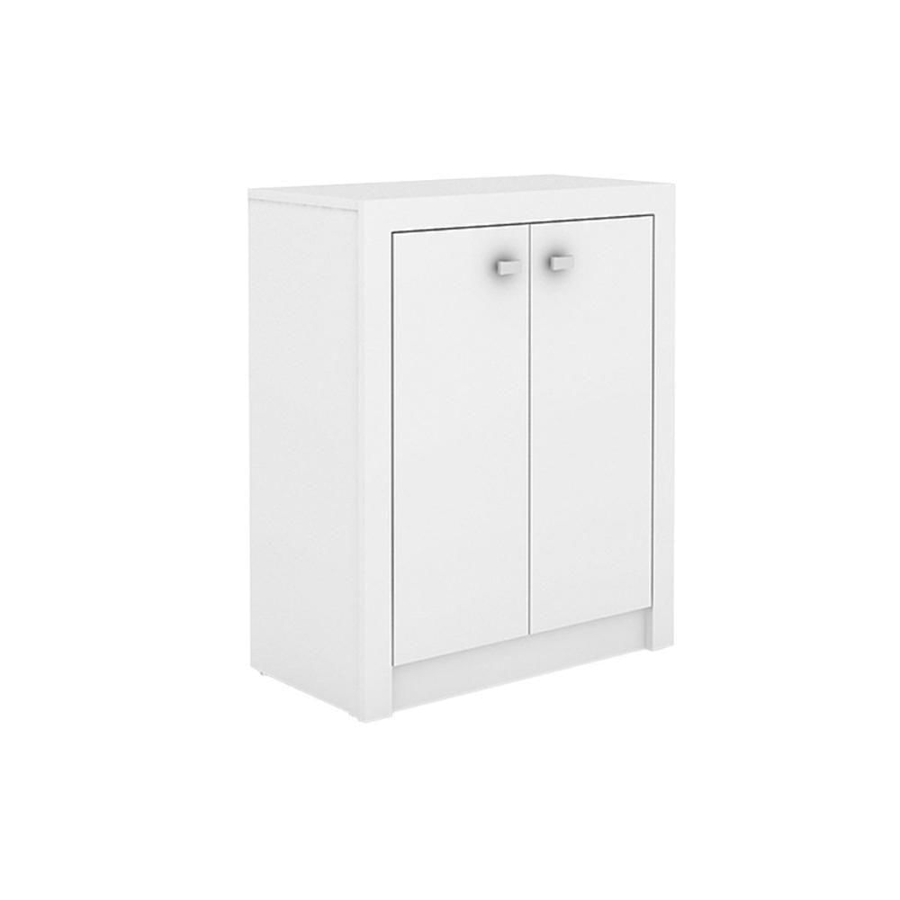 Balcão De Escritório Me4103 C/ 2 Portas Branco - Tecno Mobili