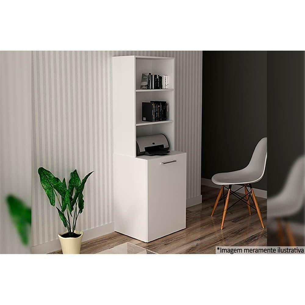 Mesa Multiuso Escritório Retrátil Me4171 C/ 5 Nichos Branco - Tecno Mobili