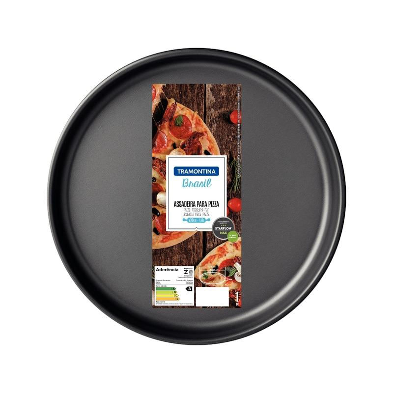 Assadeira para Pizza Tramontina Brasil em Alumínio  Antiaderente Grafite 30 cm 1,8 L 20058/030