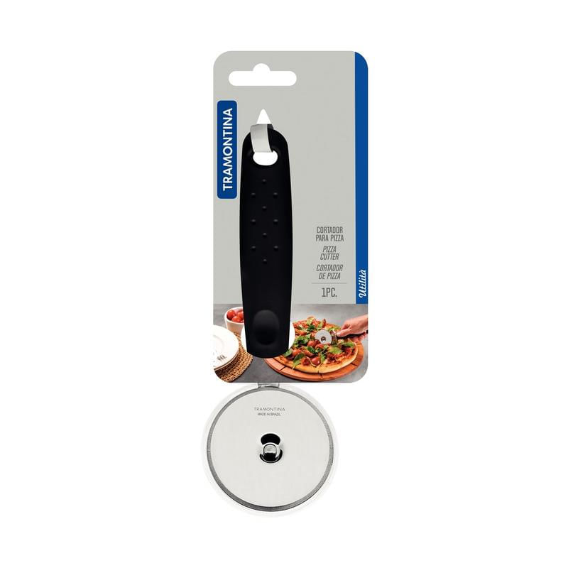 Cortador para Pizza Tramontina Utilitá em Aço Inox com Cabo de Polipropileno Preto 25625/100