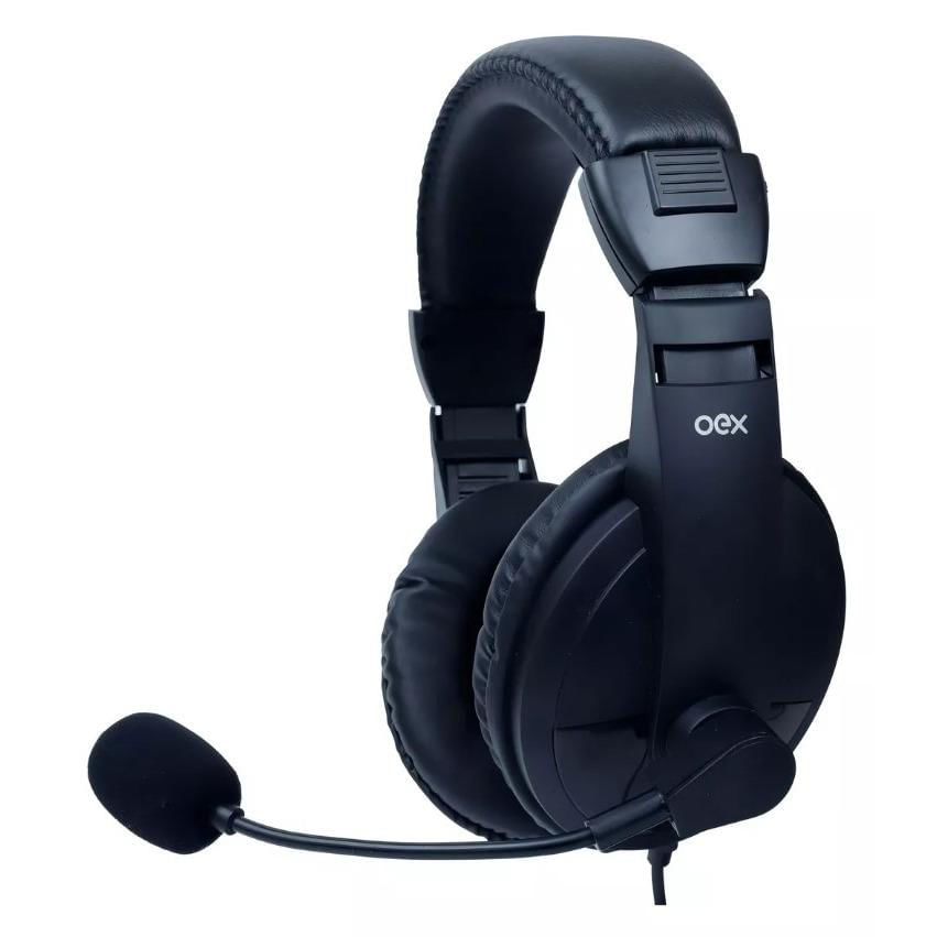 Headset com fio USB 2.0 Call Pro HS102 Preto OEX