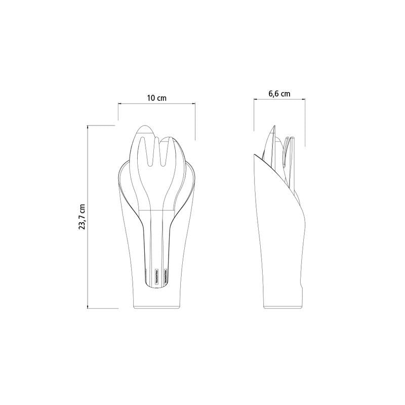 Jogo para Jardinagem Tramontina Cocoon Peças Plásticas Amarelas c/Contenedor Grafite 4 Pçs 78107/804