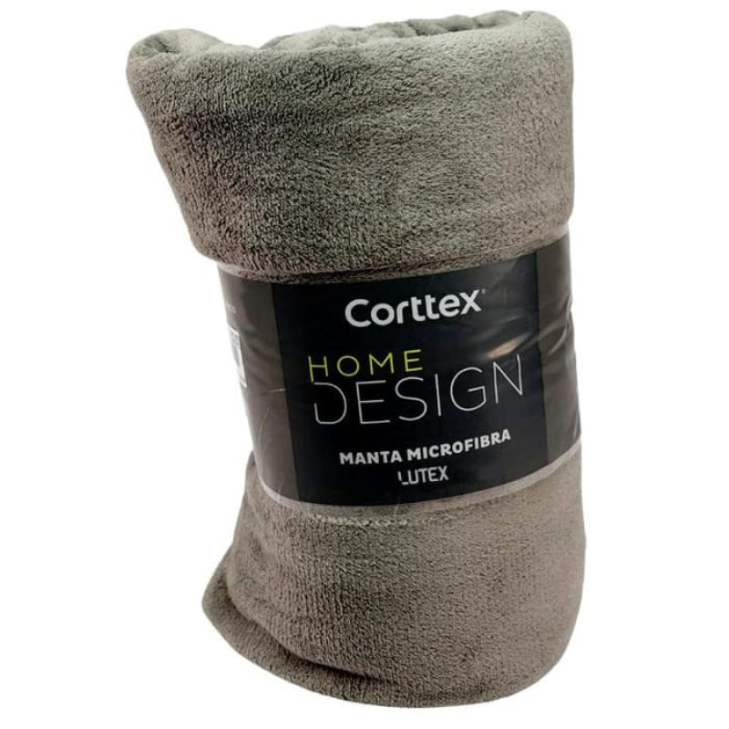 Manta Corttex Home Design Microfibra Casal Cinza Unidade 1,80 x 2,20 cm 70.007.2