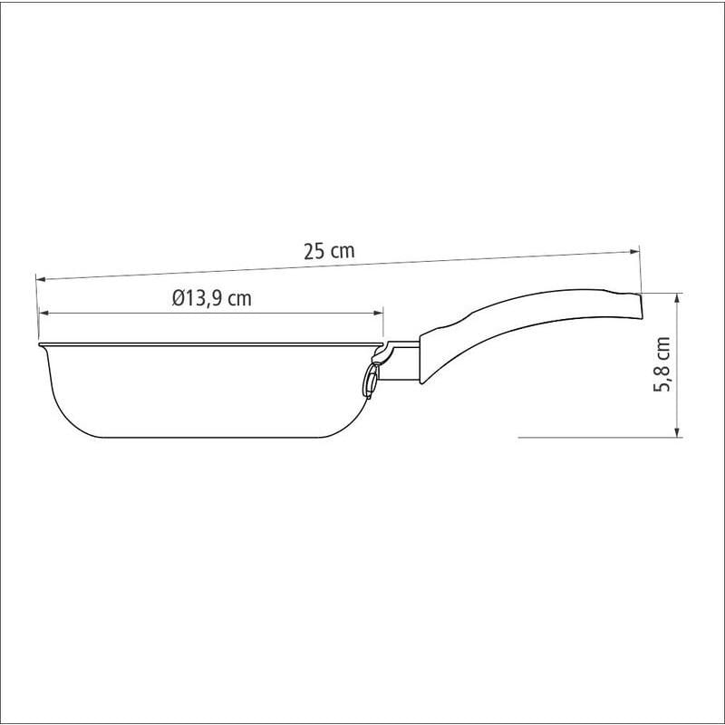 Frigideira para Ovo Tramontina Turim em Alumínio Antiaderente Chumbo 13 cm 0,4L 20182/013