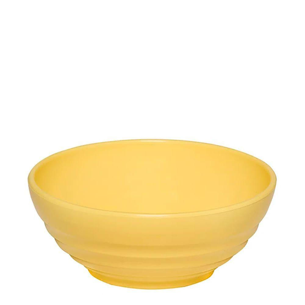 Bowl Oriental Redonda 500ml Amarela Clara Em Polipropileno Linha Tendência Vem