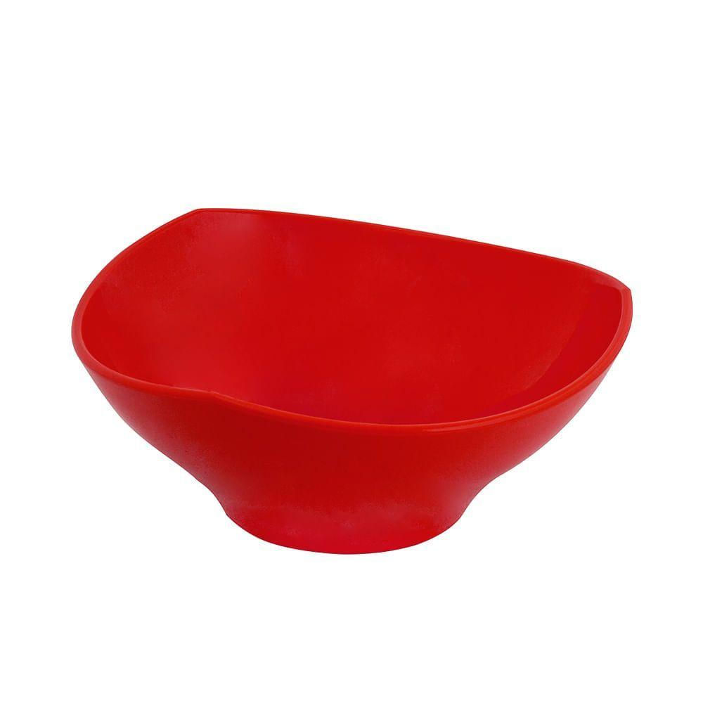 Bowl Flowers 1,5l Vermelho Em Polipropileno Linha Tropical Vem