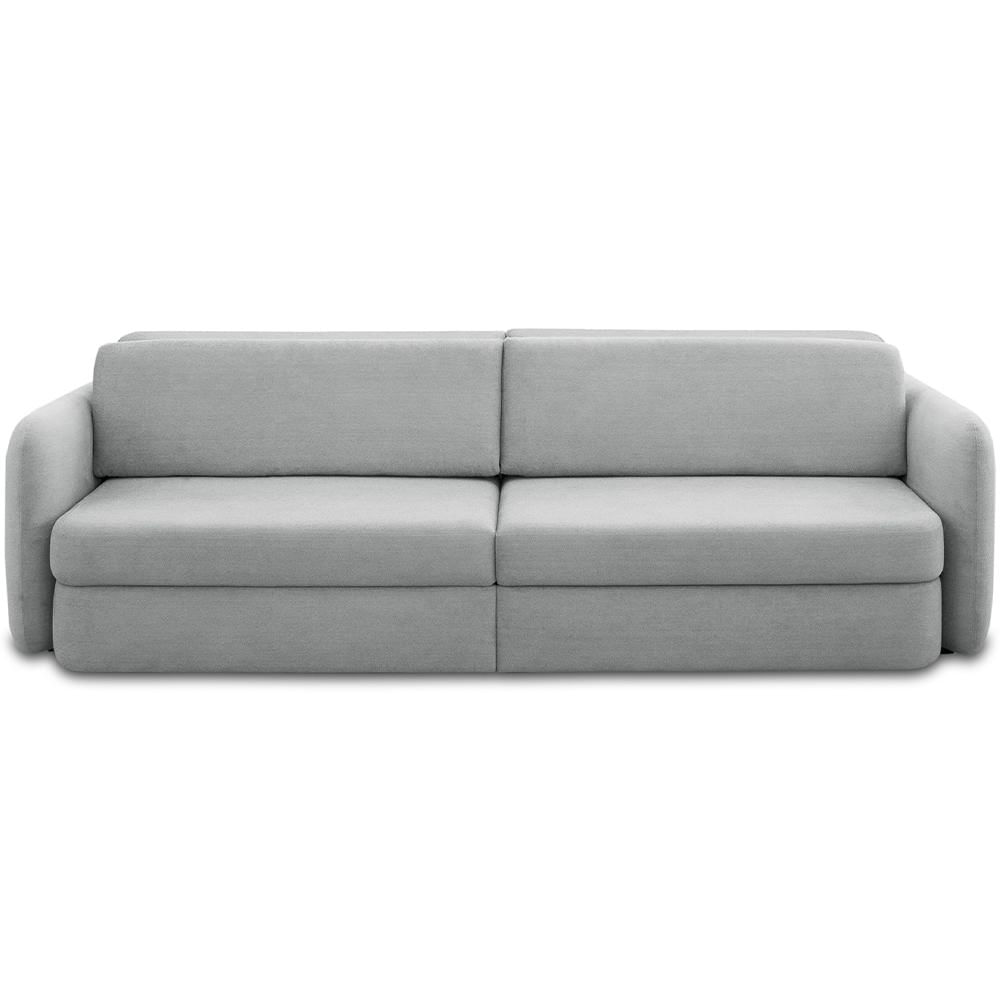 Sofá Retrátil Reclinável Para Sala Living 4 Lugares Jacob 274cm T03 Linho Cinza Urano - Lyam Decor