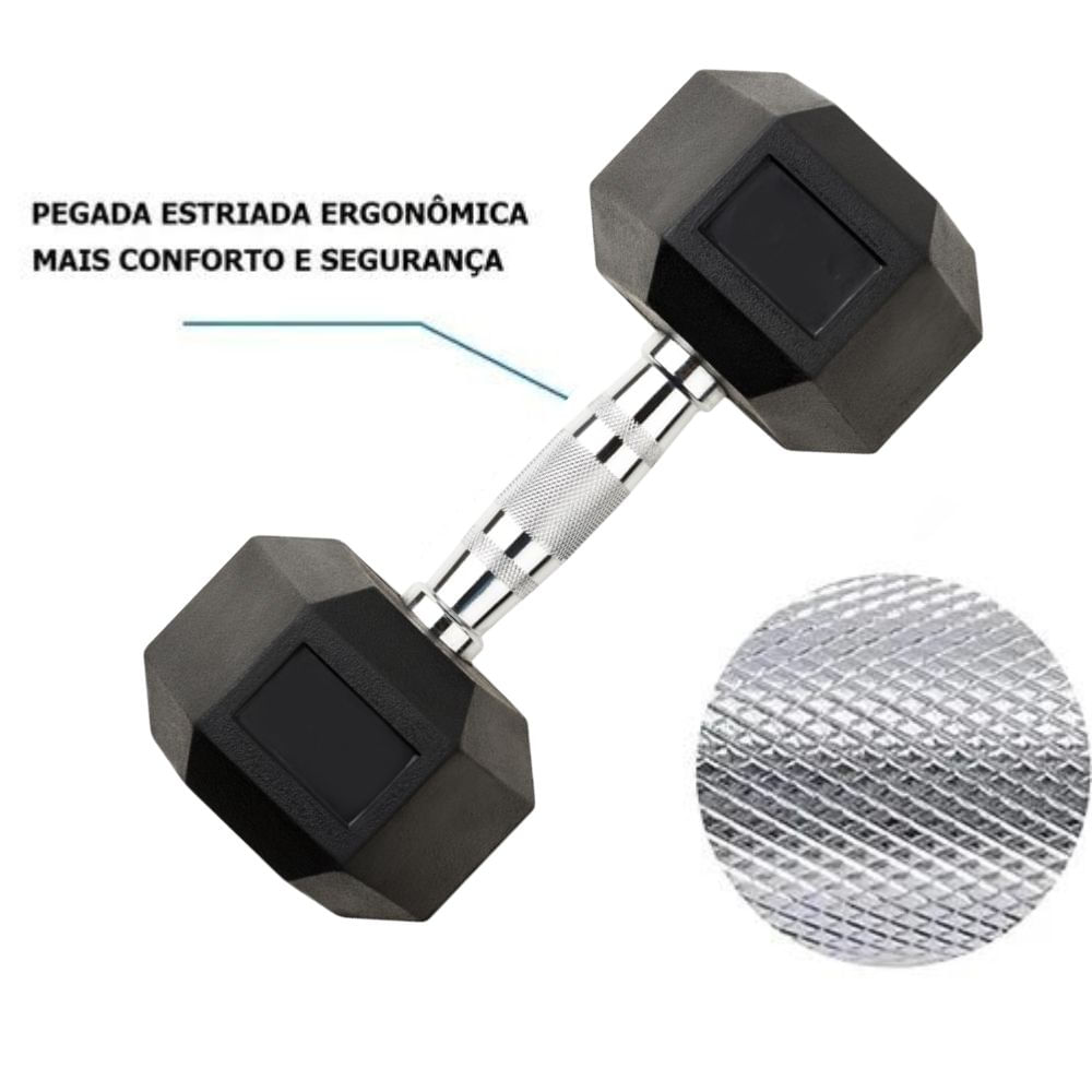 PAR DE HALTERES DUMBELL SEXTAVADO AHEAD SPORTS AS2102 7KG