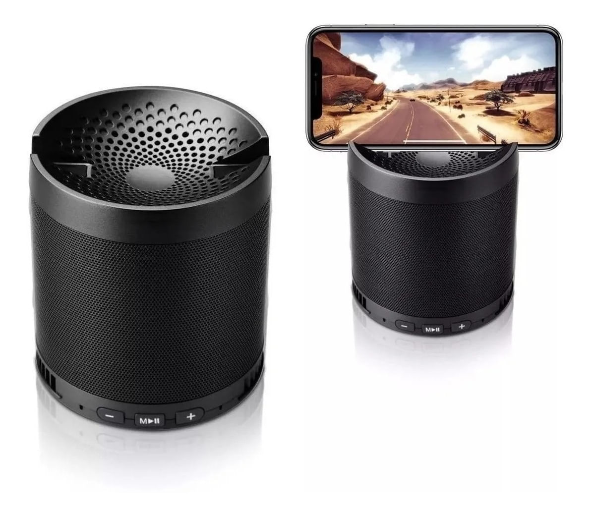 Mini Speaker Portátil Bluetooth Caixa Som Portátil PC Computador Wireless Micro C/ ENCAIXE DE CELULAR -PRETO