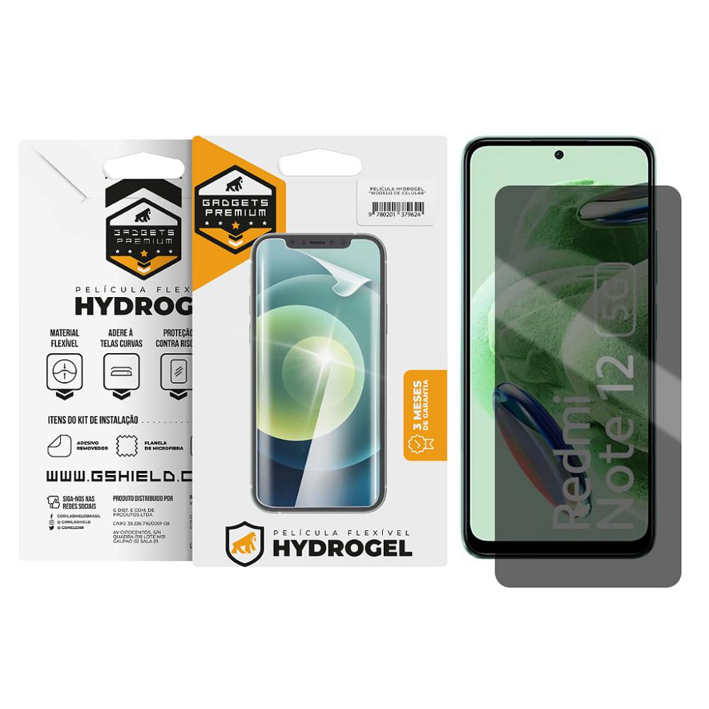 Película para Redmi Note 12 5G - Privacidade Hydrogel - Gshield