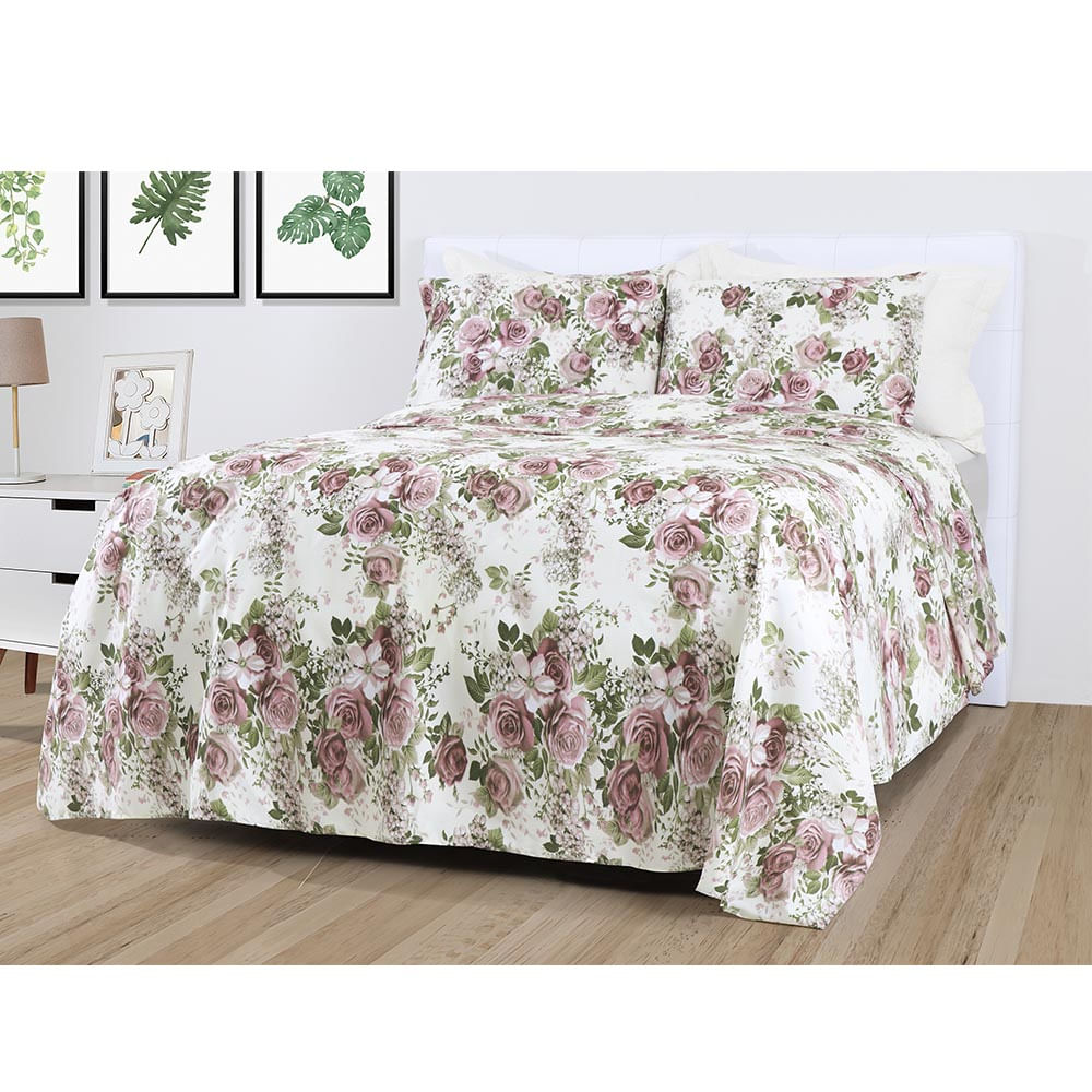 Jogo de Cama Microfibra Solteiro Grace Paco Milano Sultan