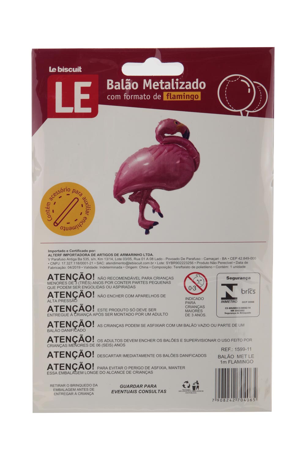 Encontraproduto.com.br - Balão Metalizado Le 40cm Flamingo
