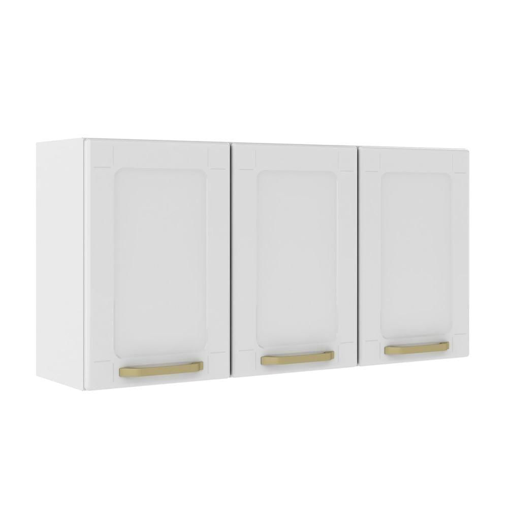 Armário Aéreo Alto De Aço 3 Portas Linha Colors Bertolini Branco