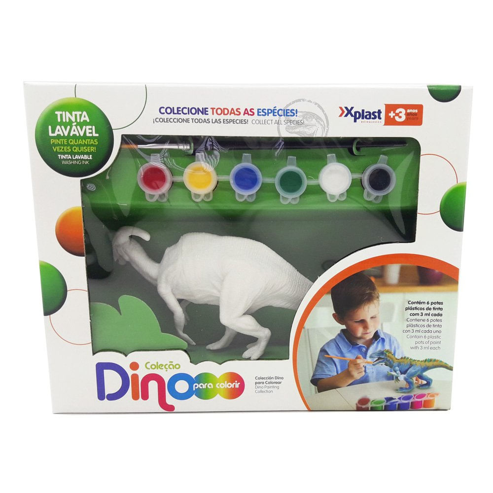 Coleção Dino Para Colorir - Parassaurolofo  - 6300 - Xplast