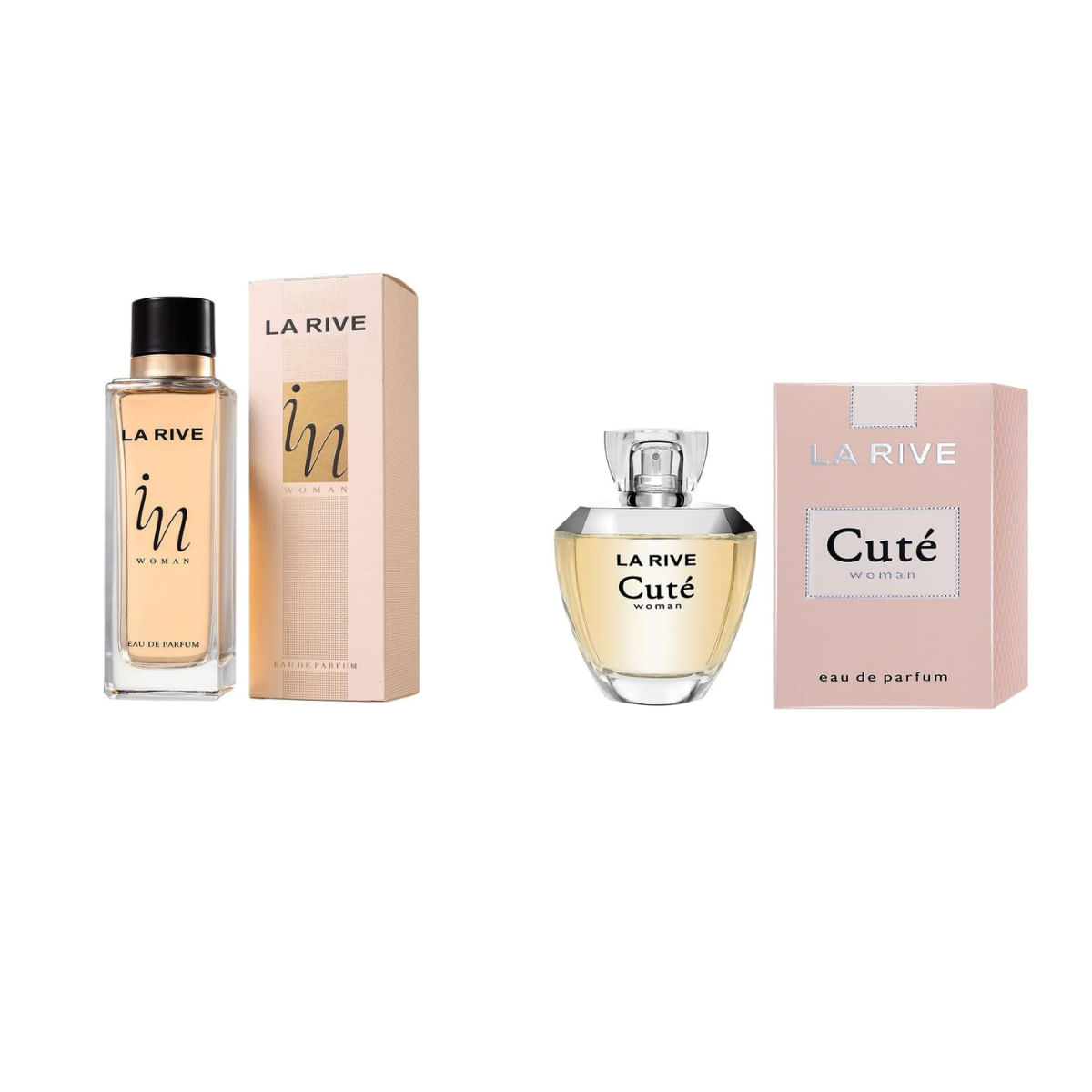 Kit 2 Perfumes Importados Fem. La Rive Cuté - In Woman 90ml