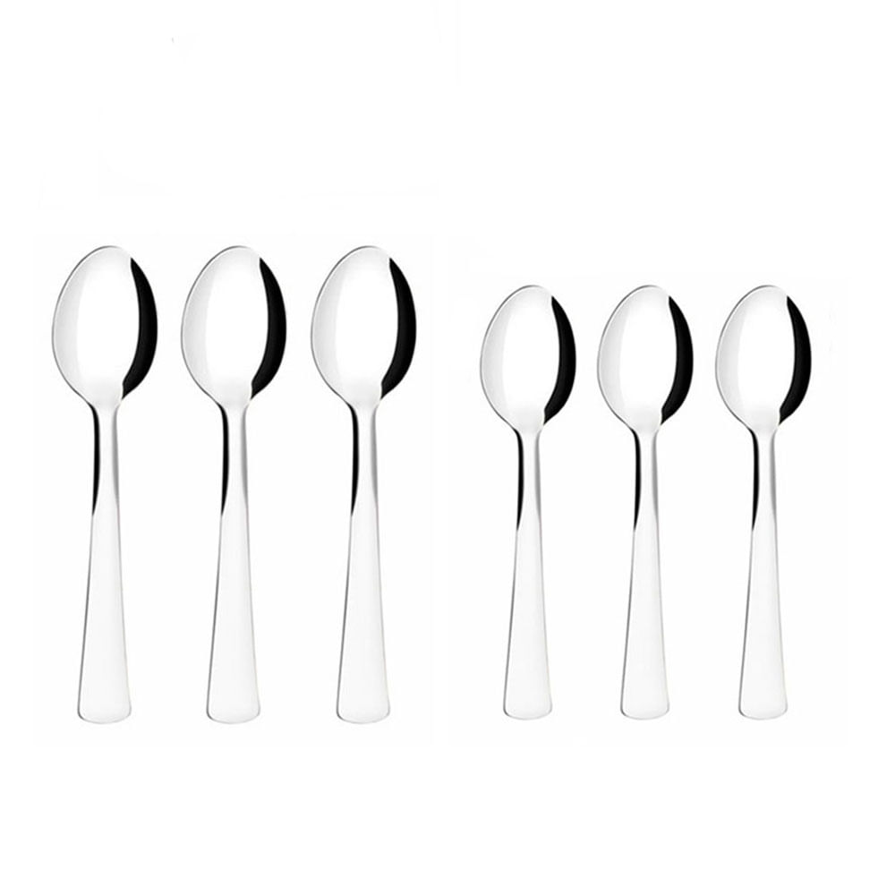 Colher de Mesa e Sobremesa Inox Colheres Restaurante Toronto Kit