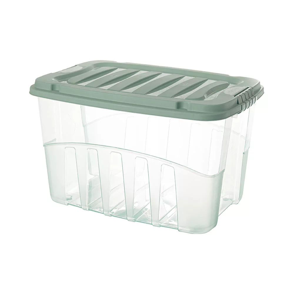 Caixa Organizadora Plasútil Gran Box Alta em Plástico Verde 29L