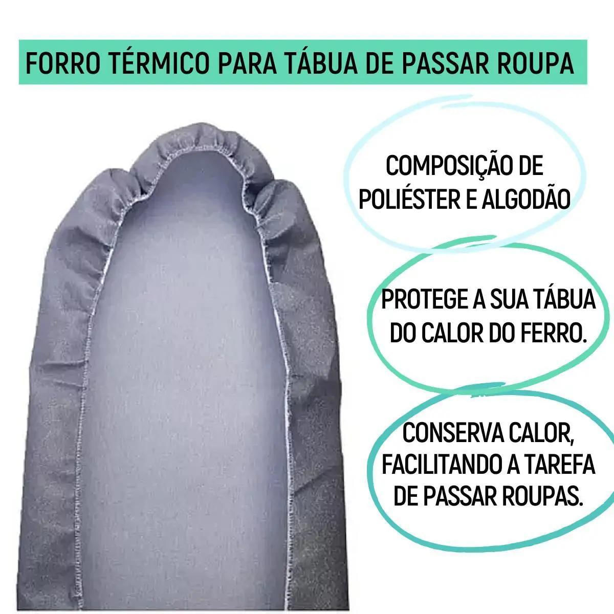 Forro Térmico Ajustável Para Tabua Passar Roupas Aluminizado