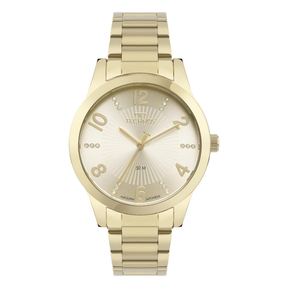 Relógio Technos Feminino Ref: 2035nay/1d Elegance Dourado