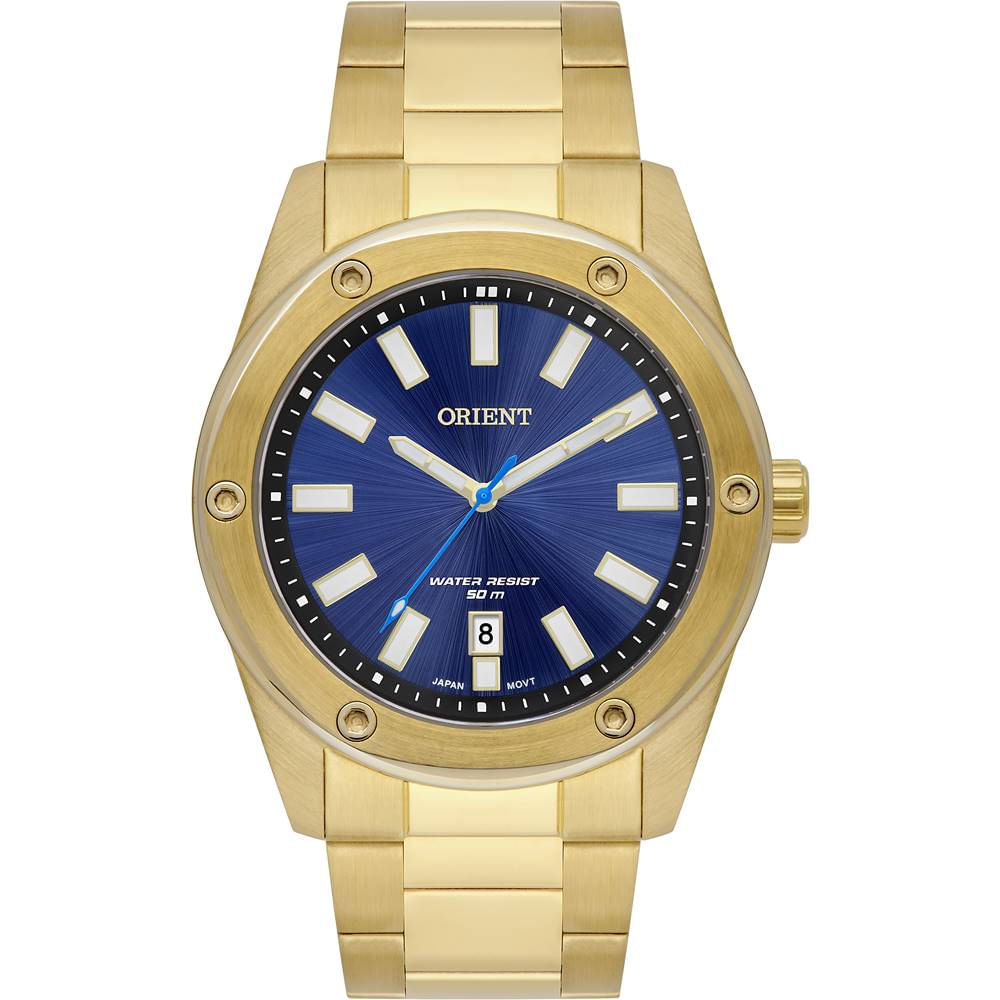 Relógio Orient Masculino Ref:Mgss1265 D1kx Casual Dourado