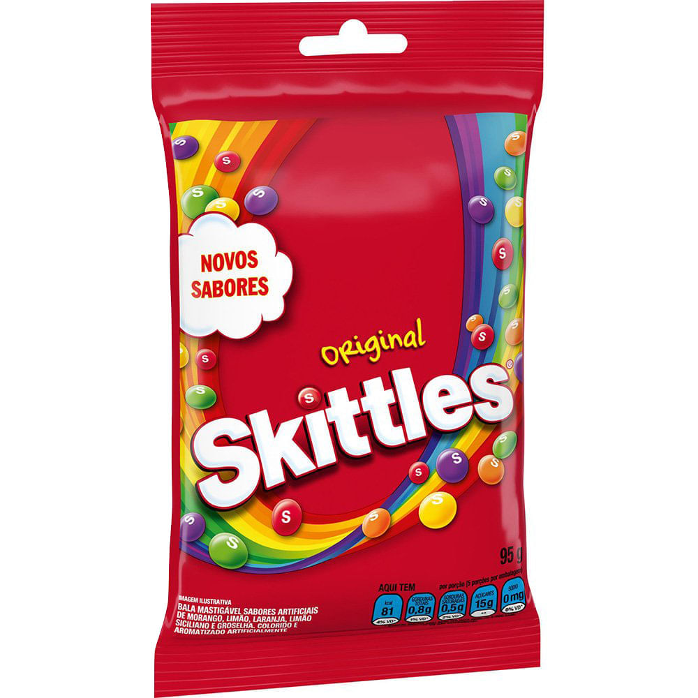 3 Packs de Bala Skittles Original 95G - Skittles