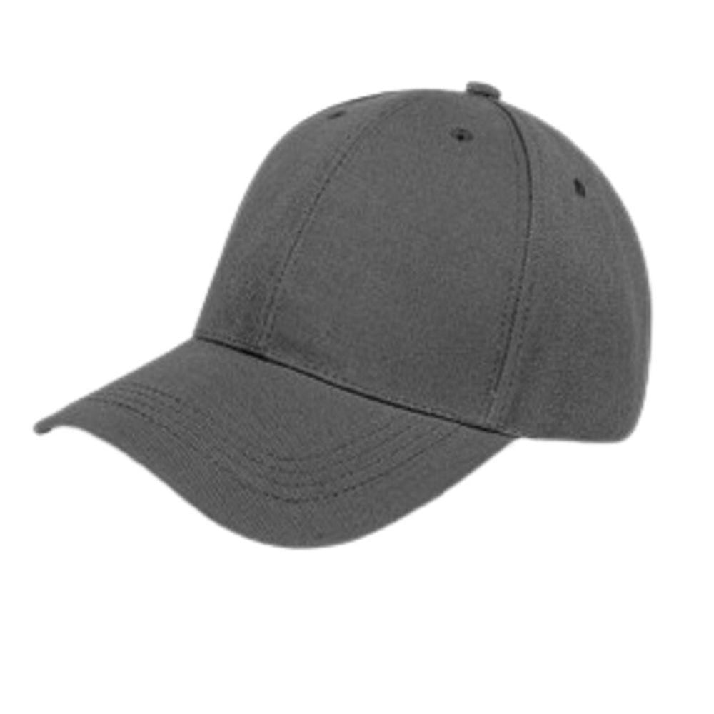 Boné Liso Esportivo Aba Curva Ajuste Metal Unissex cinza