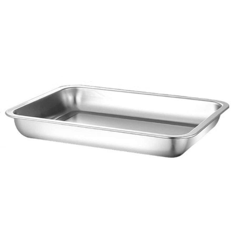 Assadeira Bandeja Forma Retangular Aço Inox 26 X 19 X 4 Cm