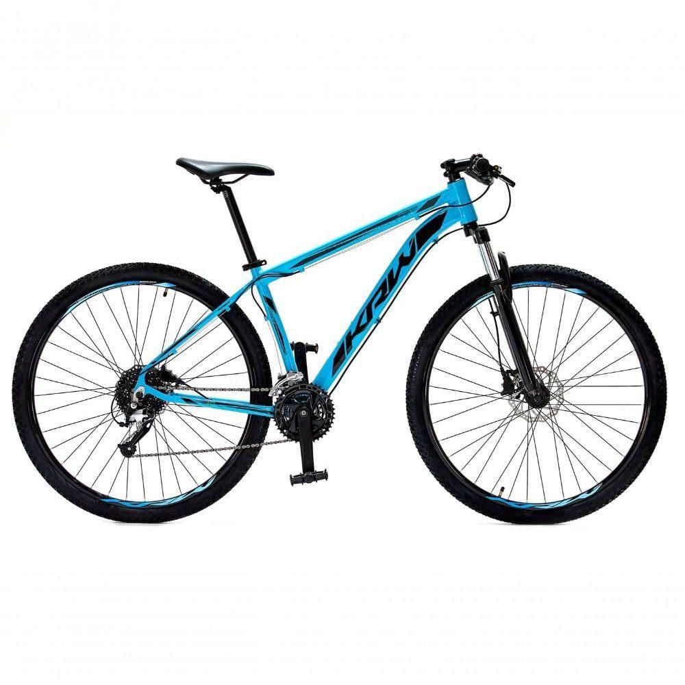 Bicicleta Aro 29 Krw Alumínio 27 Vel Freio Hidráulico Suspensão Com Trava S9 21 Azul-Preto