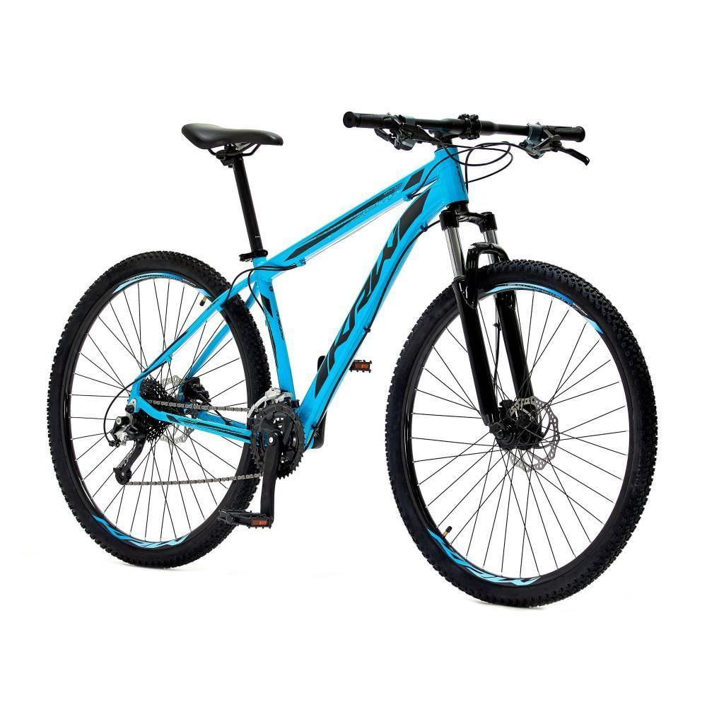 Bicicleta Aro 29 Krw Alumínio 27 Vel Freio Hidráulico Suspensão Com Trava S9 21 Azul-Preto